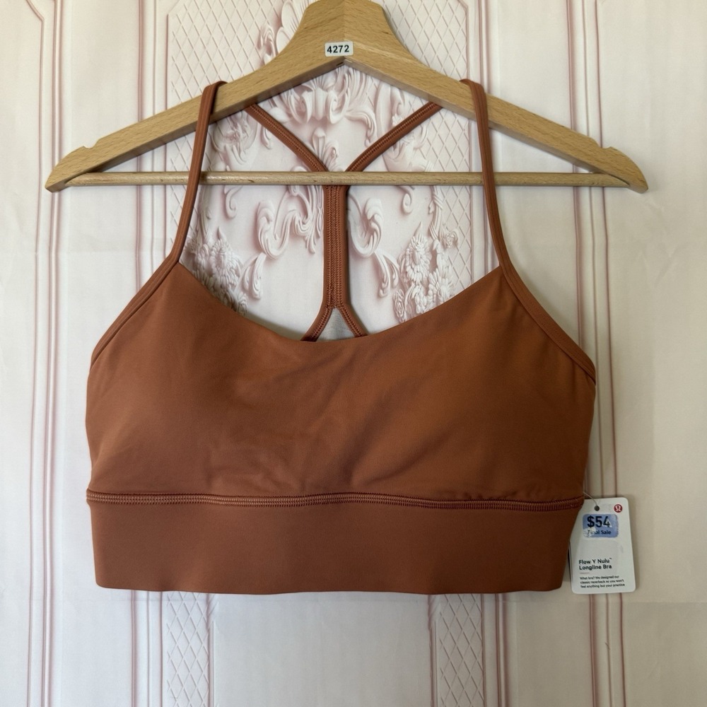 NWT Lululemon Flow Y Nulu Longline Bra Size 10 CNRK $68